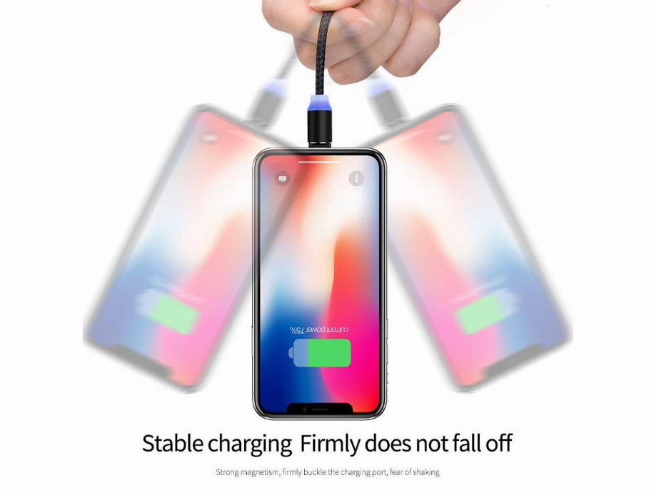 2M Magnetic 3-in-1 USB Charging with Bag