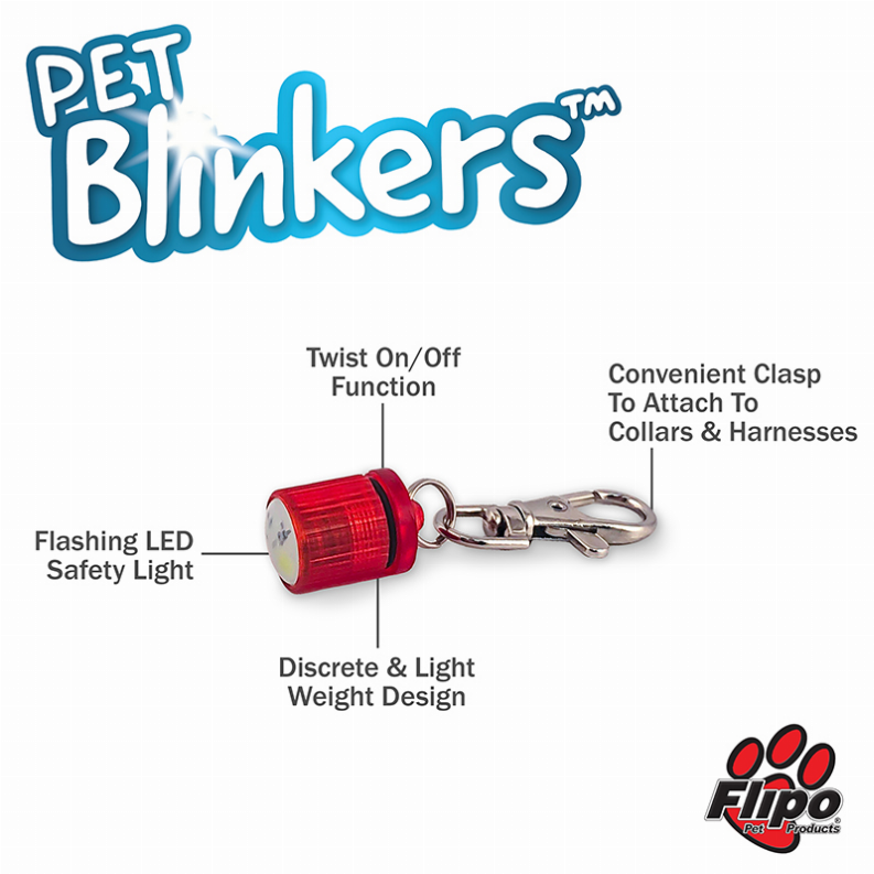 Pet Blinkers Flashing LED Pet Safety Light - Large Breed Blue - Blue/White LED