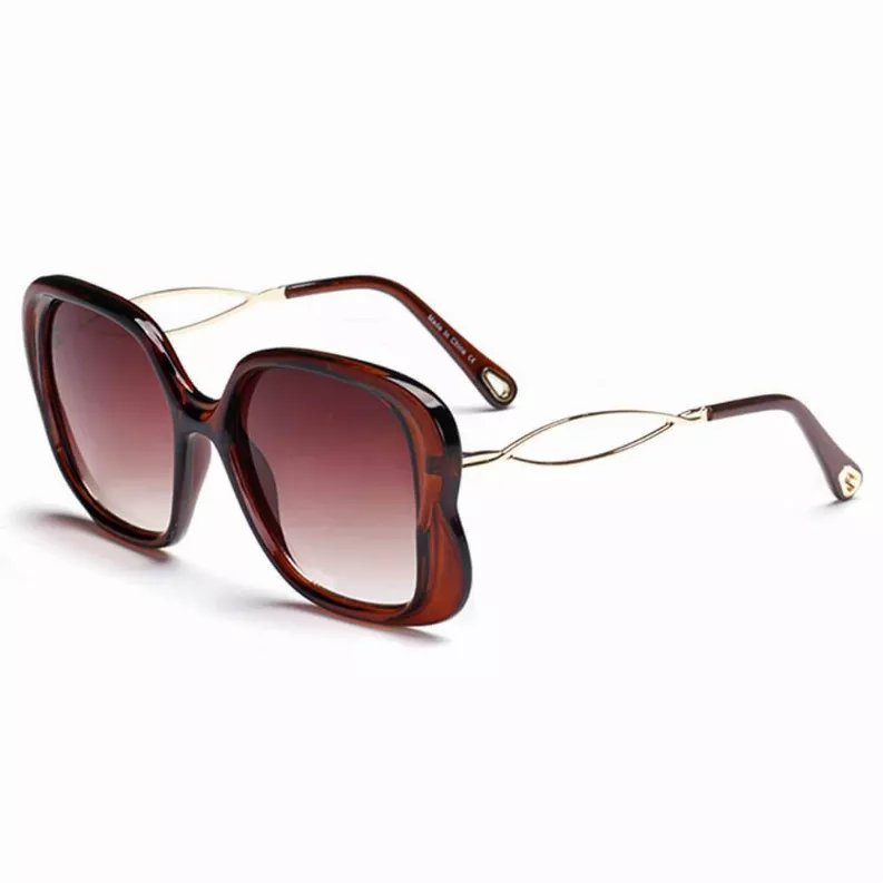 Women's Plastic Slim Cateye Sunglasses - A New Day™ Brown