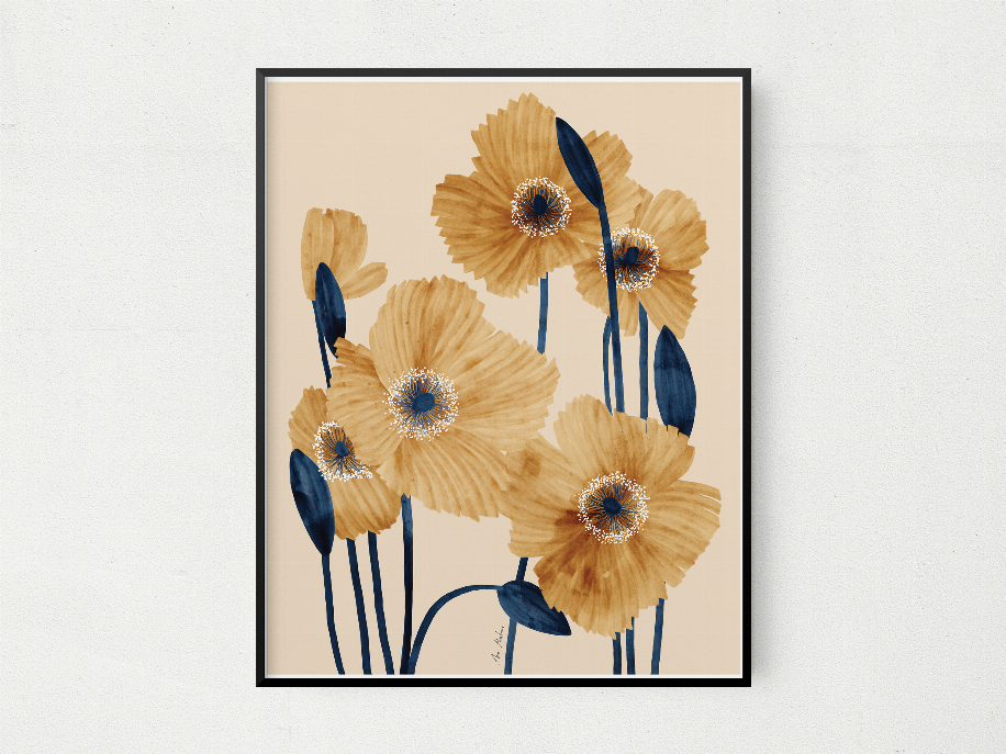 Yellow Poppies - 17x22