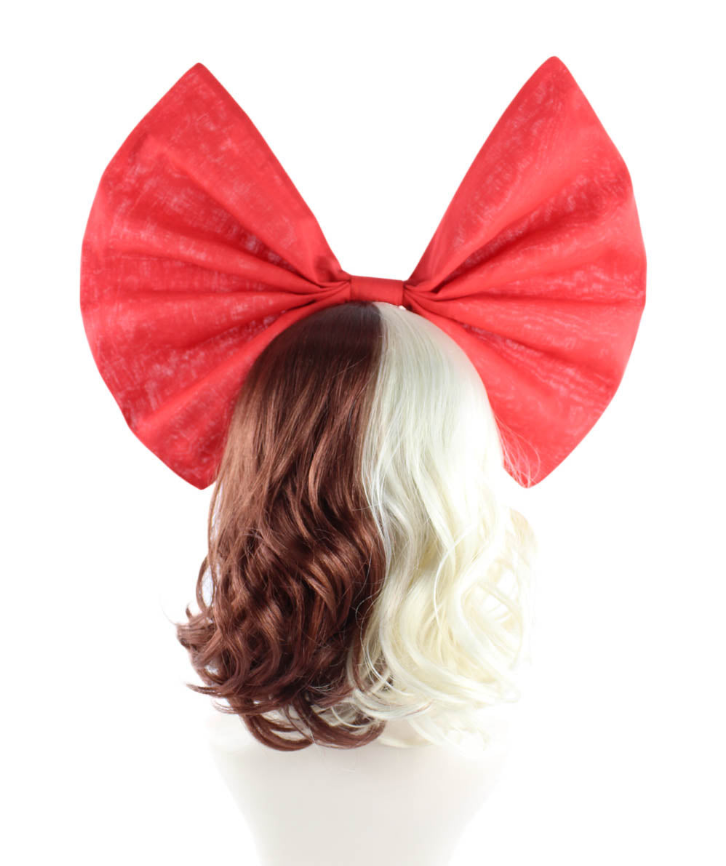 Australian Chandelier Singer Wig with Red Bow